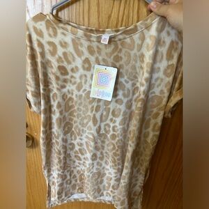 Lularoe NWT Leah leopard XS